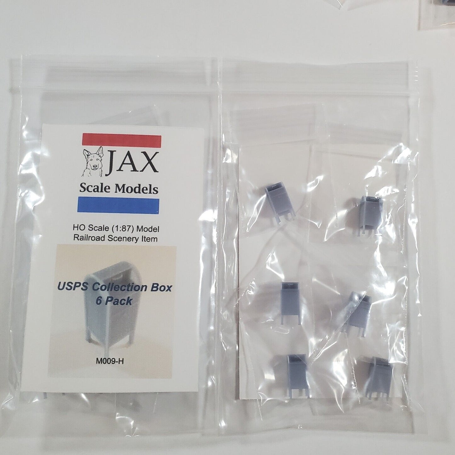 HO Scale (1:87) USPS Mail Collection Box 6-Pack for Model Railroad Diorama