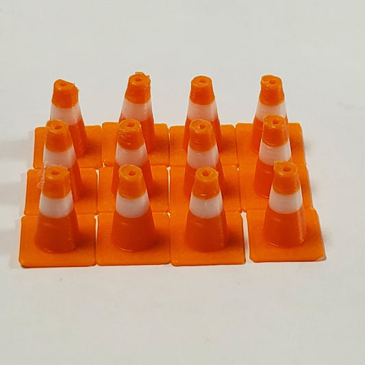 O Scale Traffic Cones for Model Railroad Diorama
