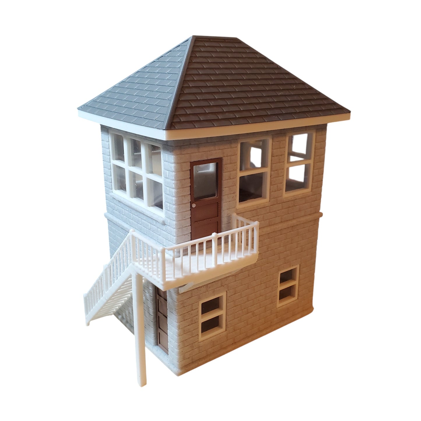 Historic Newton Tower | O Scale (1:48) Interlocking Tower for Model Railroad Diorama
