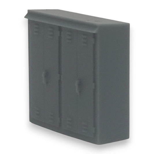 HO Scale Trackside Electronics Cabinet, Signal Box, Double Wide for Model Railroad Diorama 6-Pack