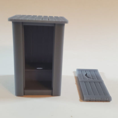 HO Scale Old Time Outhouse 4-Pack for Model Railroad Diorama