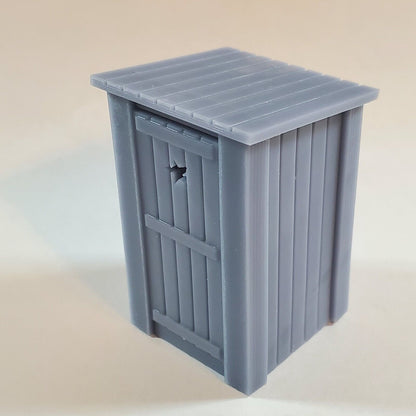 HO Scale Old Time Outhouse 4-Pack for Model Railroad Diorama