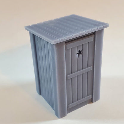 O Scale Old Time Outhouse 4-Pack for Model Railroad Diorama