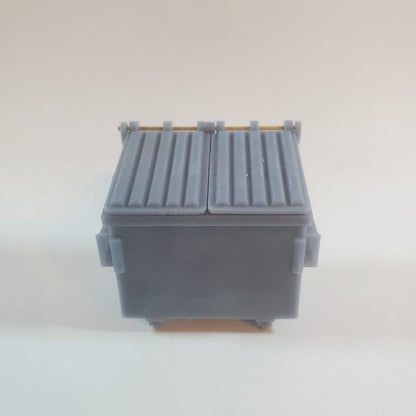 O Scale Trash Bin Dumpster Pack of 4 for Model Railroad Diorama