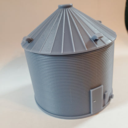 HO Scale Grain Bin Silo (20'x21') for Model Railroad Diorama