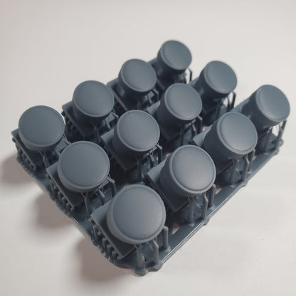 HO Scale Gravity Roof Vent for Model Railroad Diorama - Pack of 12