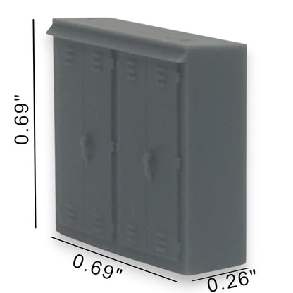 HO Scale Trackside Electronics Cabinet, Signal Box, Double Wide for Model Railroad Diorama 6-Pack