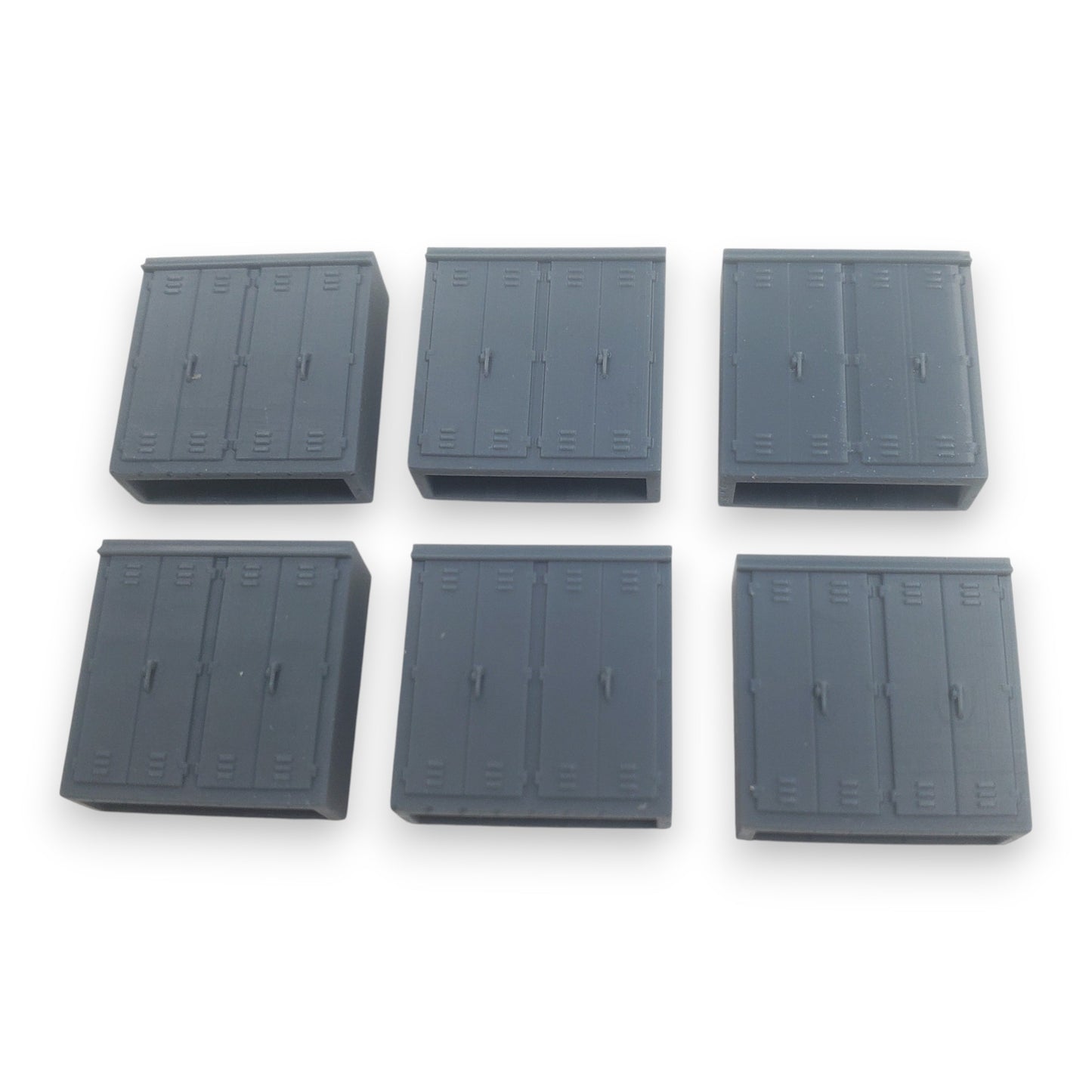 HO Scale Trackside Electronics Cabinet, Signal Box, Double Wide for Model Railroad Diorama 6-Pack