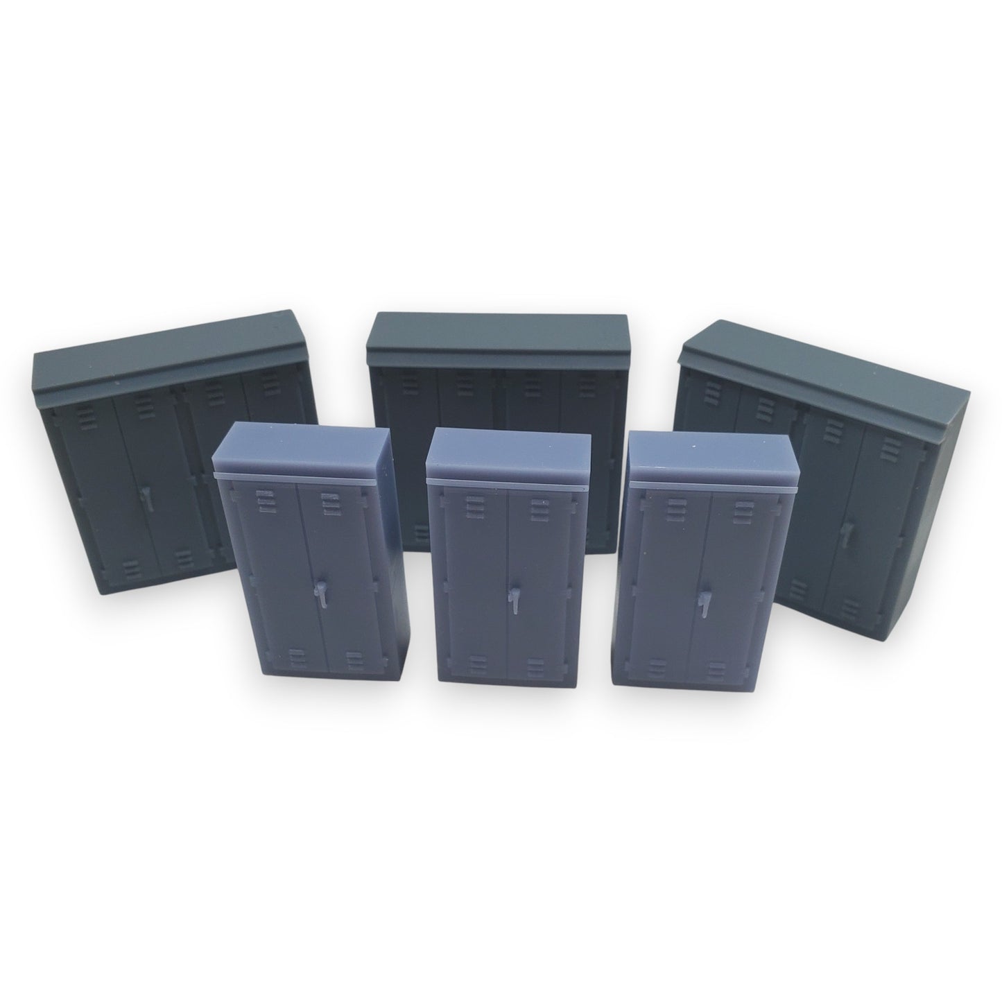 HO Scale Trackside Electronics Cabinet Combo 1, Signal Box, for Model Railroad Diorama 6-Pack