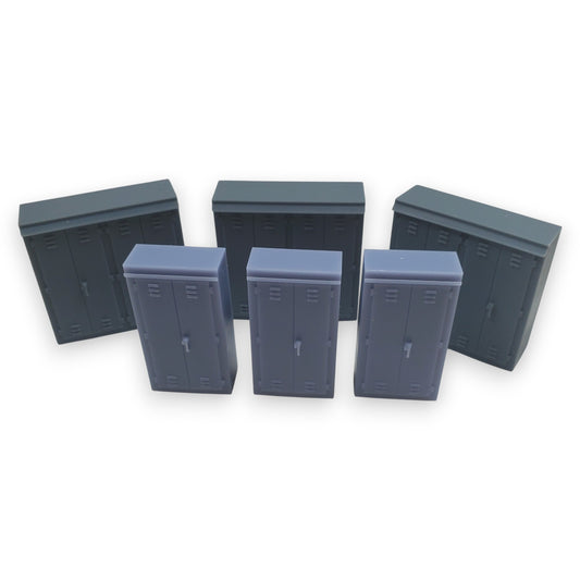 HO Scale Trackside Electronics Cabinet Combo 1, Signal Box, for Model Railroad Diorama 6-Pack